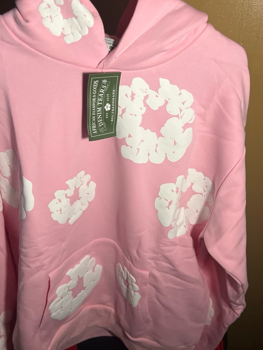 Pink Floral Graphic Hoodie - Unbranded